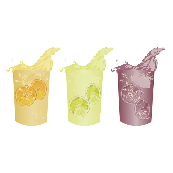 Coquetel de verão bebidas frescas — Vetor de Stock