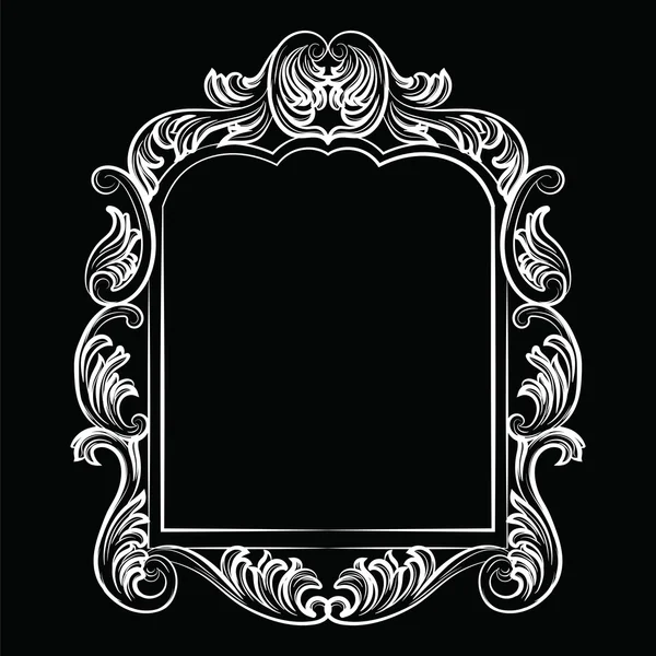 Barok Rococo spiegel frame decor — Stockvector