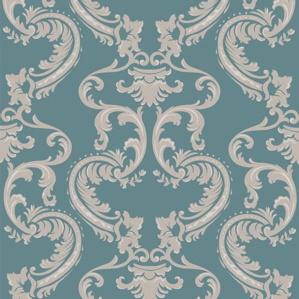 Vector Baroque floral damask pattern background — Stock Vector