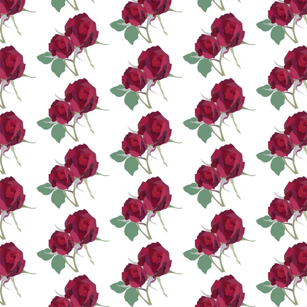Aquarelle Rose Rouge motif — Image vectorielle