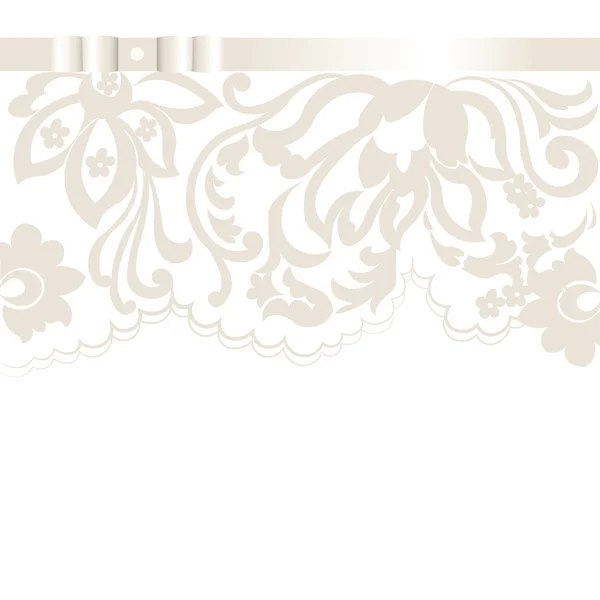 Carte d'invitation de mariage vectorielle avec ornement floral en dentelle — Image vectorielle