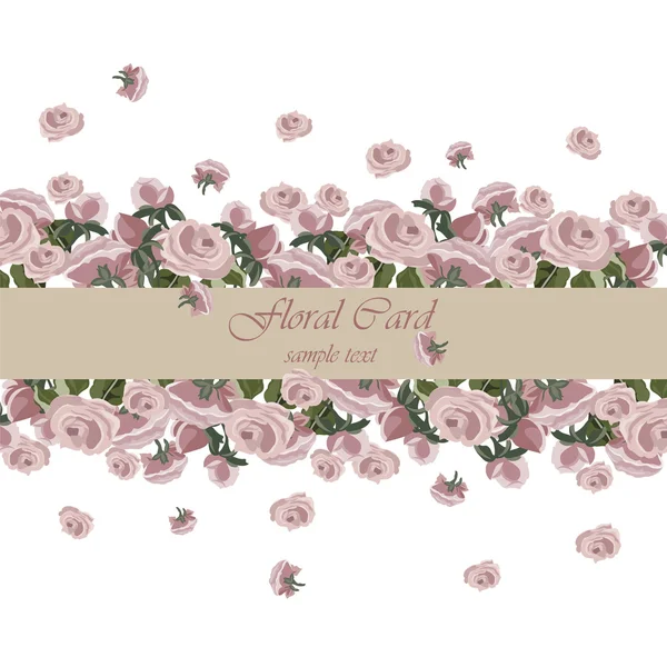 Vector rosas Vintage cartão de convite — Vetor de Stock