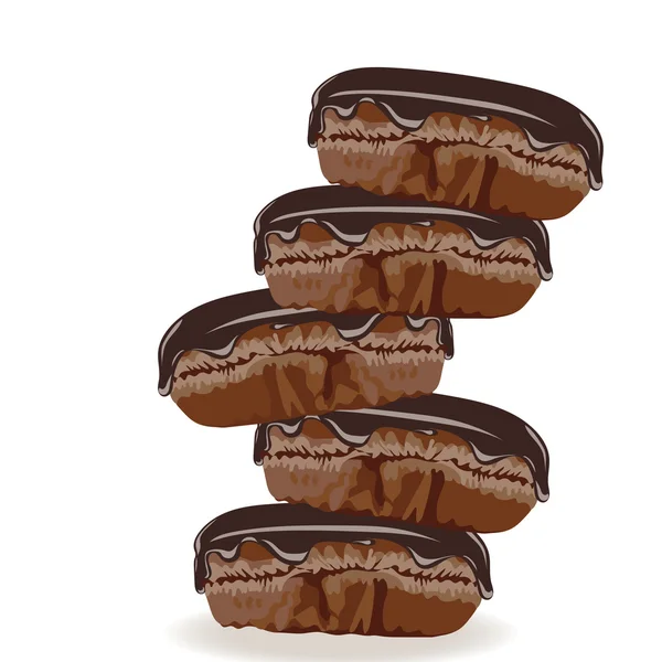 Vektor-Schokoladenmakronen — Stockvektor
