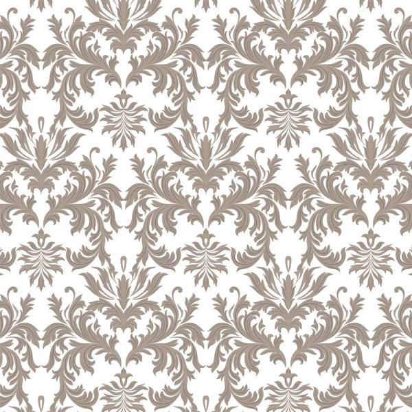 Vecteur baroque vintage floral motif damassé — Image vectorielle