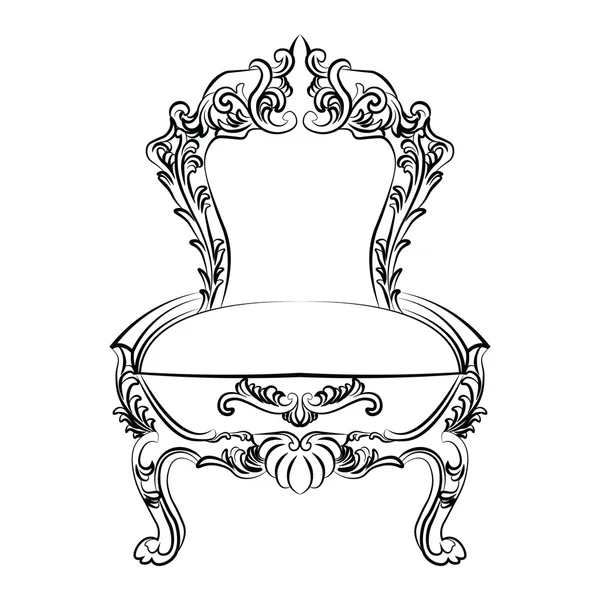 Real vetor barroco Mobiliário de cadeira clássica — Vetor de Stock