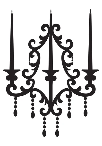 Barock Elegant Rich Wall lampa med ornament — Stock vektor