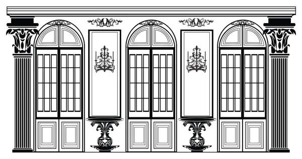 Fachada arquitetônica vetorial —  Vetores de Stock