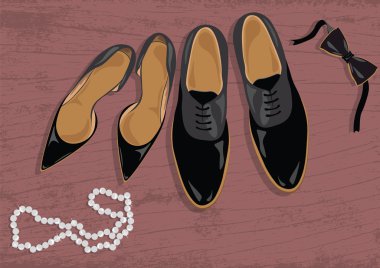 Stiletto ve siyah deri Erkek Ayakkabı