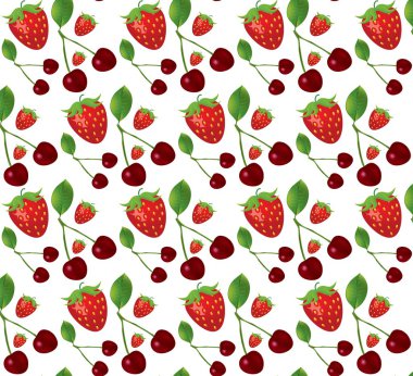 Kiraz ve çilek yaz vektör