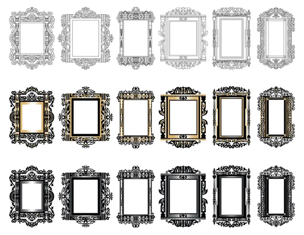 Set Vintage Retro Vector frames — Stockvector