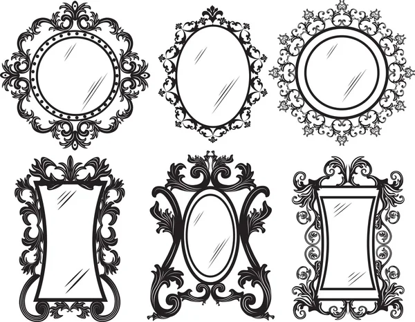 Set of Vintage Retro Vector frames — Stock Vector