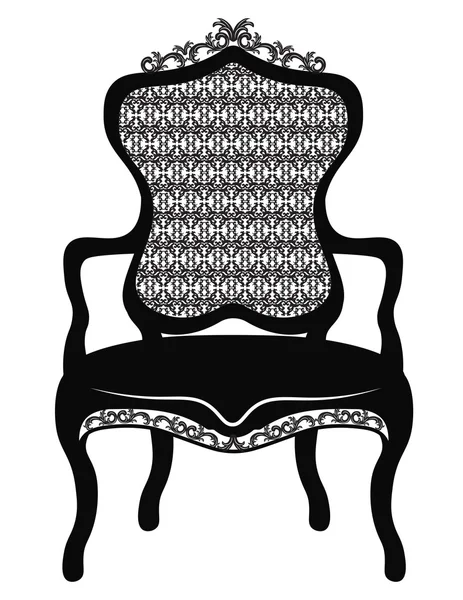 Rico barroco silla rococó — Vector de stock