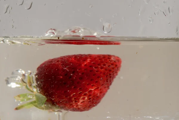 Fragola in acqua — Foto Stock