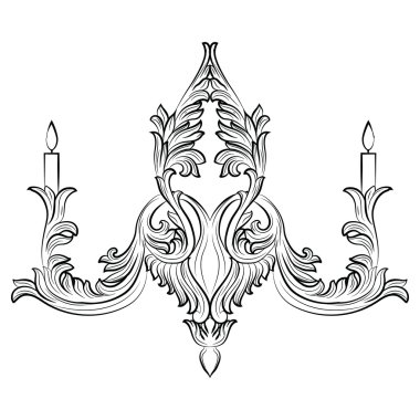 Zarif zengin Barok klasik avize