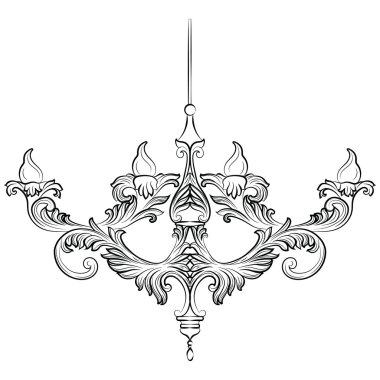 Zarif zengin Barok klasik avize