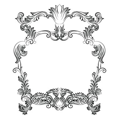 Vintage imparatorluk Barok Rokoko çerçeve