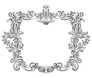 Vintage imparatorluk Barok Rokoko çerçeve