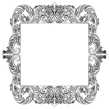 Vintage imparatorluk Barok Rokoko çerçeve
