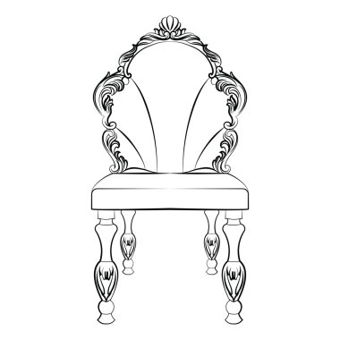 Barok lüks tarzı sandalye izole