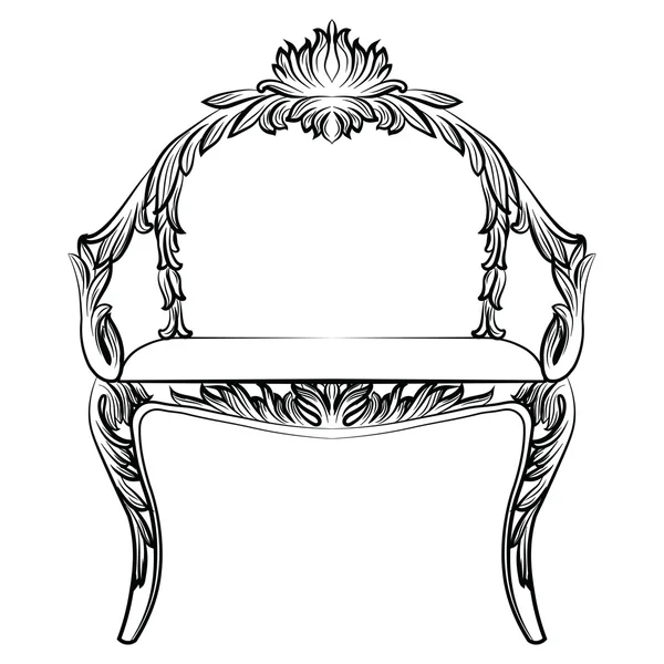 Meubles de fauteuil de style baroque de luxe — Image vectorielle