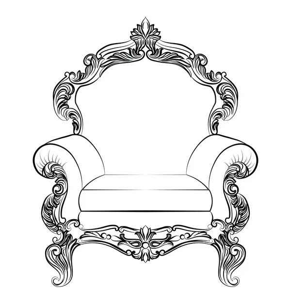 Sesselmöbel im barocken Luxusstil — Stockvektor