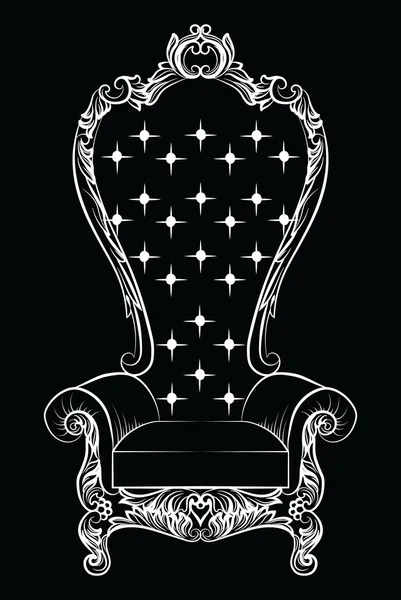 巴洛克式豪华风格的扶手椅家具 — 图库矢量图片