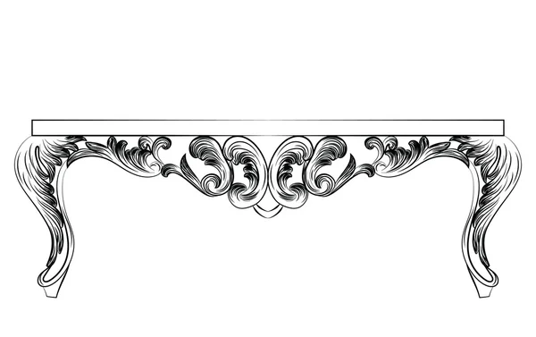 Table commode baroque riche — Image vectorielle