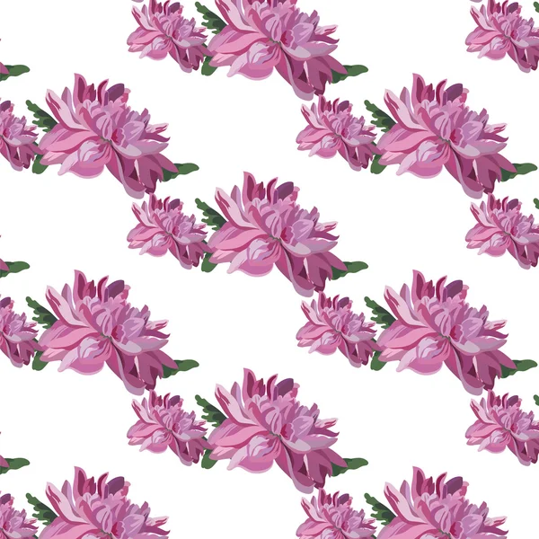 Chrysant veldboeket patroon — Stockvector