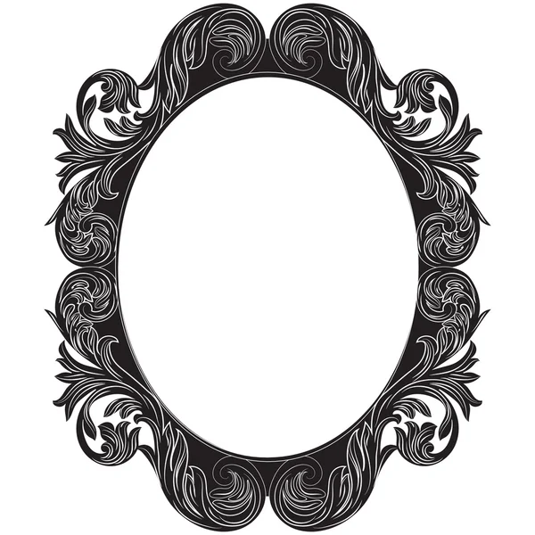 Vintage Imperial barok rococo ronde frame — Stockvector