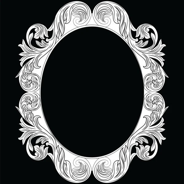 Vintage Imperial Baroque Rococo Cadre rond — Image vectorielle