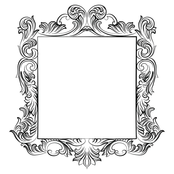 Vintage frame van de keizerlijke barok-Rococo — Stockvector