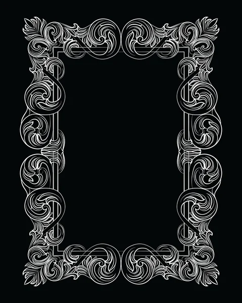 Vintage frame van de keizerlijke barok-Rococo — Stockvector