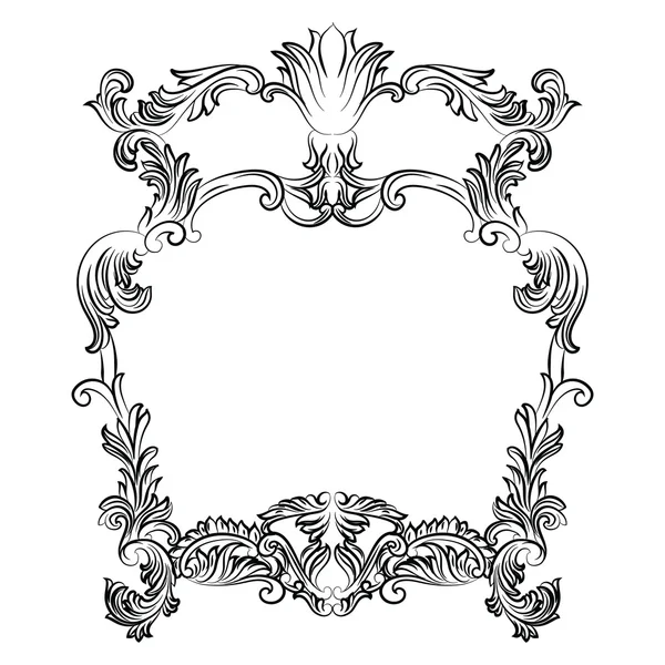 Vintage frame van de keizerlijke barok-Rococo — Stockvector