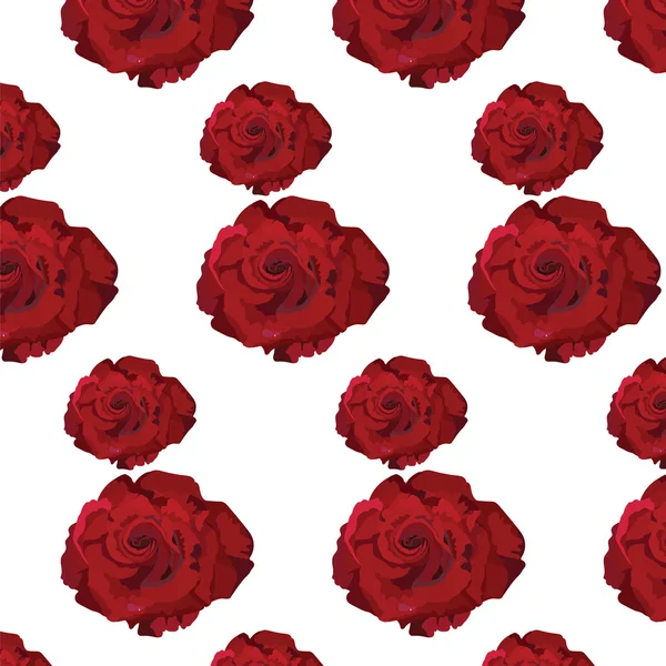 Aquarelle motif Rose Rouge foncé — Image vectorielle