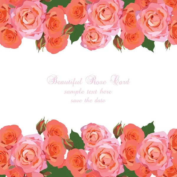 Delicate Pink Roses Card