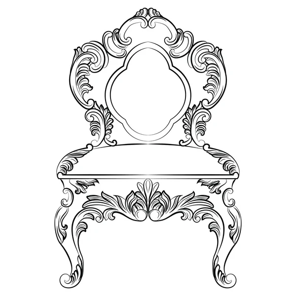 Stuhl im barocken Luxusstil — Stockvektor