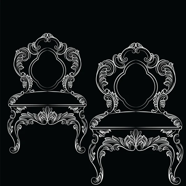 Barokní Luxusní židle — Stockový vektor