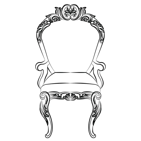 Conjunto de muebles de sillón de estilo barroco de lujo — Archivo Imágenes Vectoriales