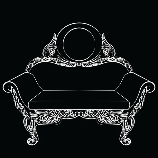 Barokk luxus stílusú fotel garnitúra — Stock Vector