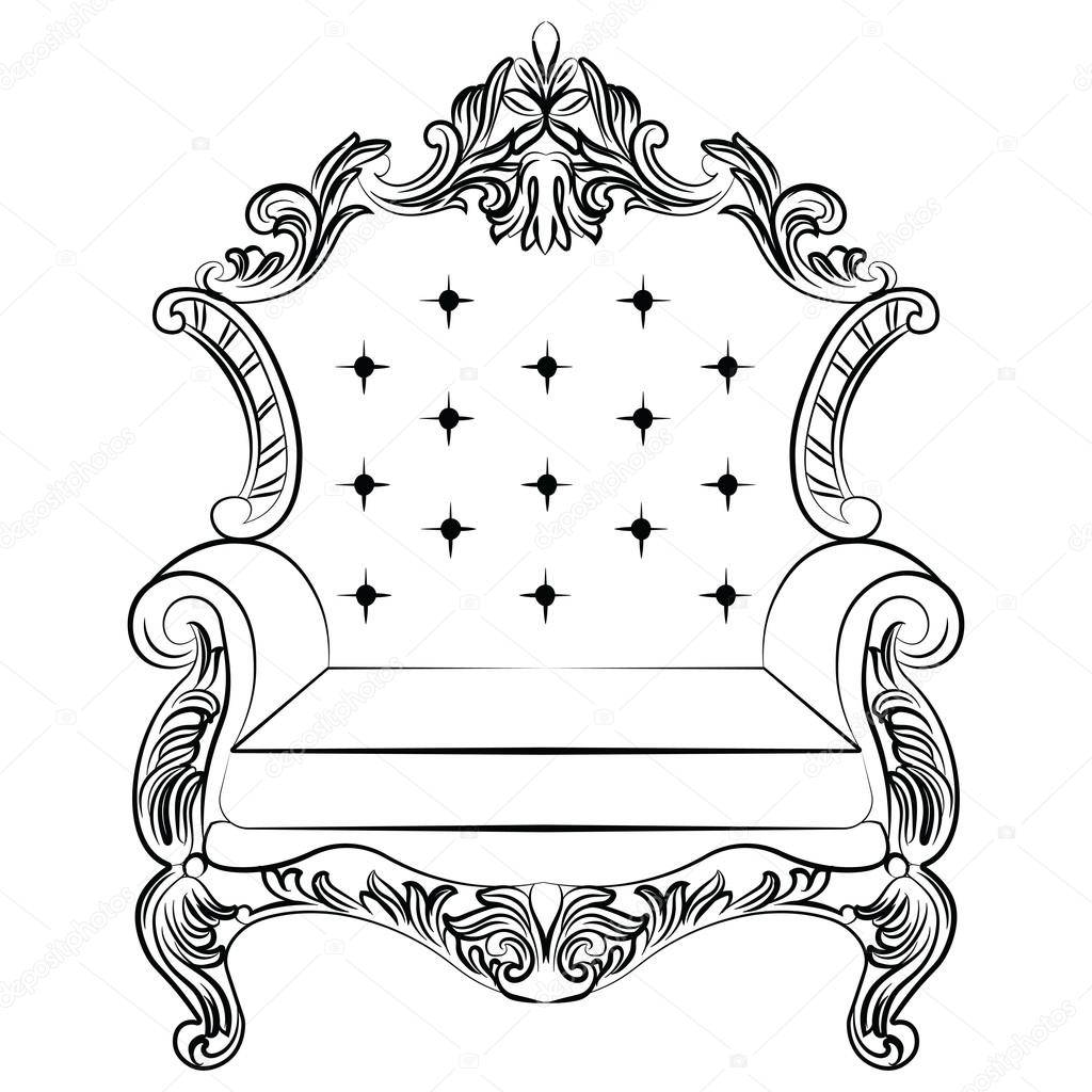 Set Antique Decorative Furniture Baroque Style Stock Vector (Royalty Free)  270939077 | Shutterstock