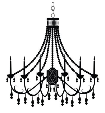 Süsler ile Barok zarif Duvar lambası