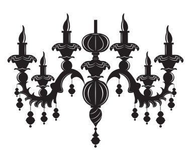 Süsler ile Barok zarif Duvar lambası