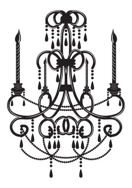 Süsler ile Barok zarif Duvar lambası