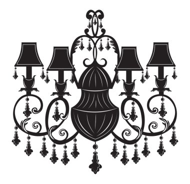 Süsler ile Barok zarif Duvar lambası