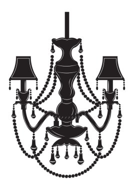 Süsler ile Barok zarif Duvar lambası