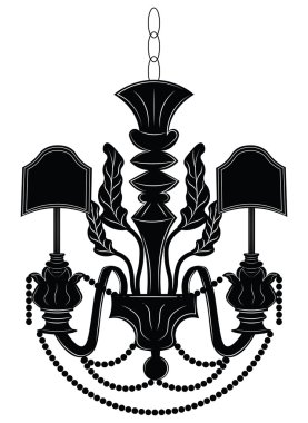 Süsler ile Barok zarif Duvar lambası