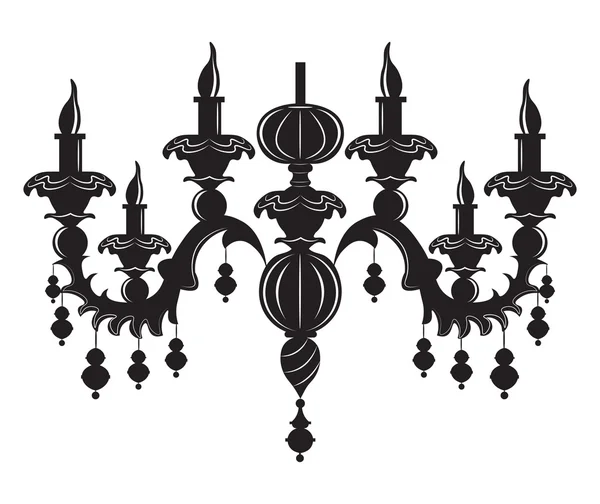 Barock Elegant Vägglampa med ornament — Stock vektor