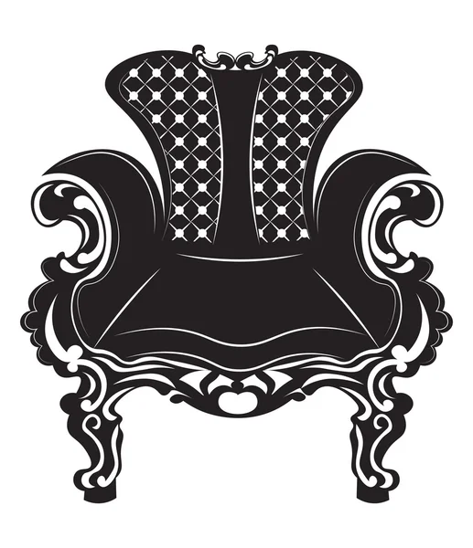 Fauteuil baroque vintage — Image vectorielle