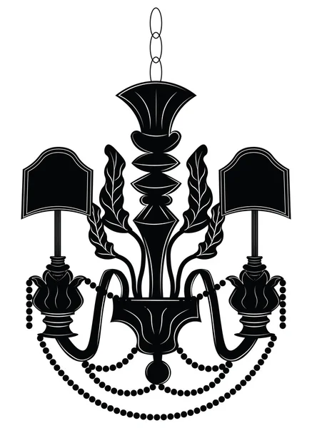 Süsler ile Barok zarif Duvar lambası