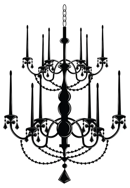 Rich Baroque Classic chandelier — Stock Vector